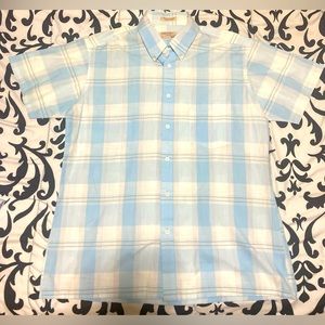 2 Mens Button up shirts The Fox Collection single thread size L /Botany 500